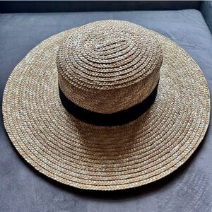 GIGI PIP Tan Straw Hat with Black Band